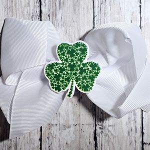 💝💝💝Green 6" St Patrick's Day Boutique Bow 💝💝💝Deal  HANDCRAFTED -kids-